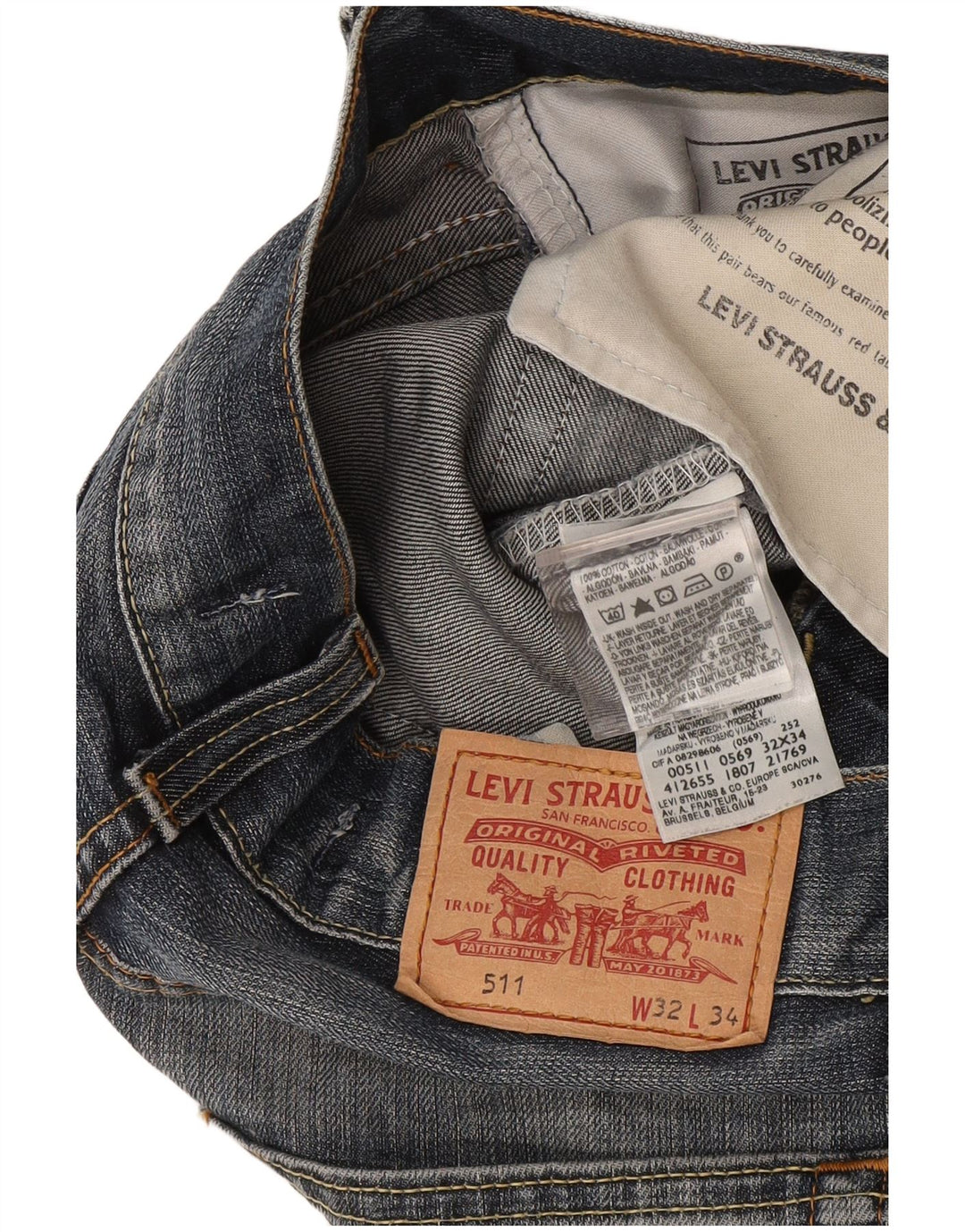 Jeans Levi's 511 Slim da donna W32 L28 in cotone blu navy