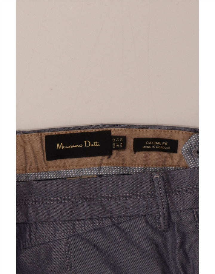 Pantaloni chino dritti da uomo Massimo Dutti EU 40 Medium W31 L32 Grigio