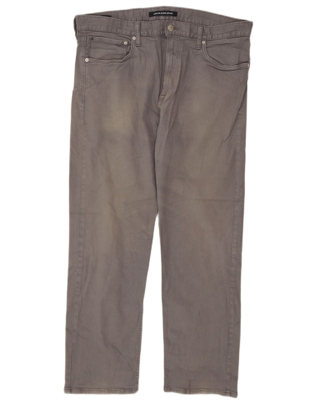 CALVIN KLEIN Jeans dritti da uomo W36 L30 Cotone grigio