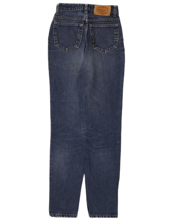 Trussardi Womens Slim Fit High Waist Jeans W26 L30 Blue
