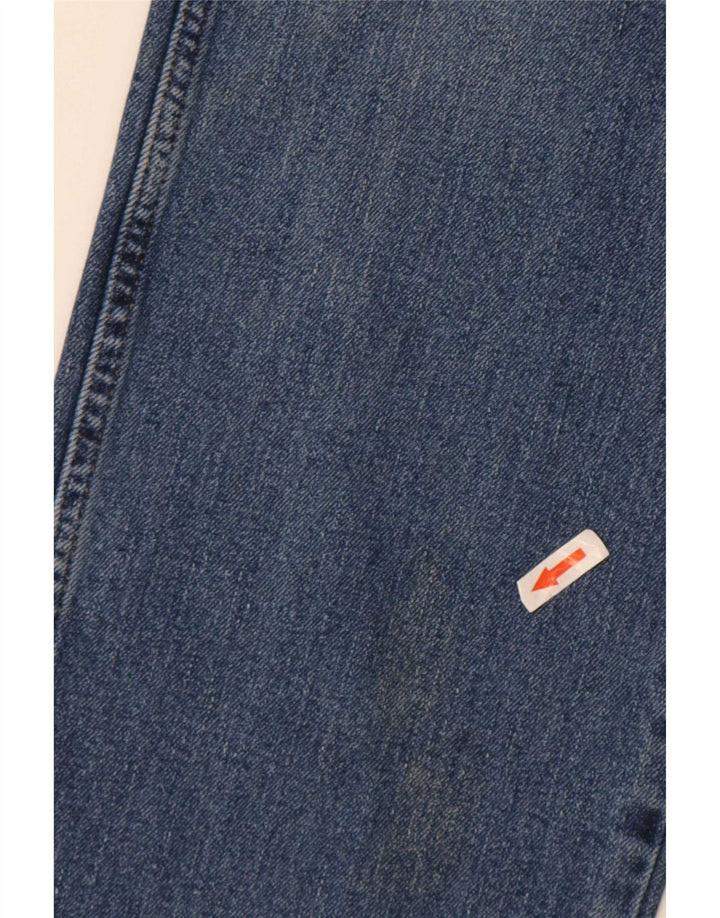Jeans dritti regolari da uomo Wrangler W34 L32 cotone blu