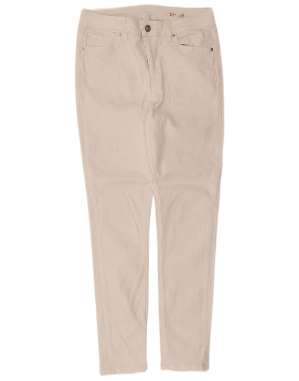 Marks & Spencer Donna The Ivy Skinny Jeans UK 12 Medio W30 L28 Bianco