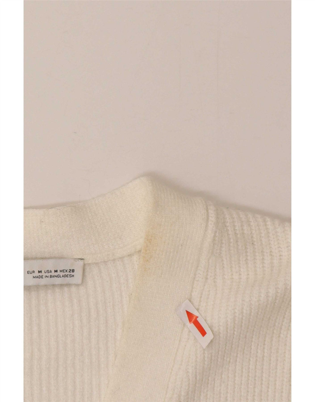 Maglione cardigan da donna Zara UK 12 viscosa bianca media