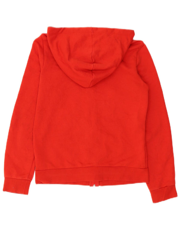 Maglione con cappuccio e zip grafica da donna Adidas UK 8/10 Piccolo cotone rosso