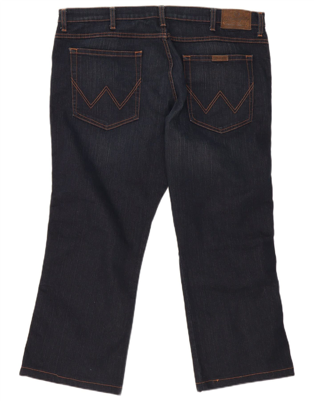 Jeans bootcut corti da uomo WRANGLER W38 L25 cotone blu navy