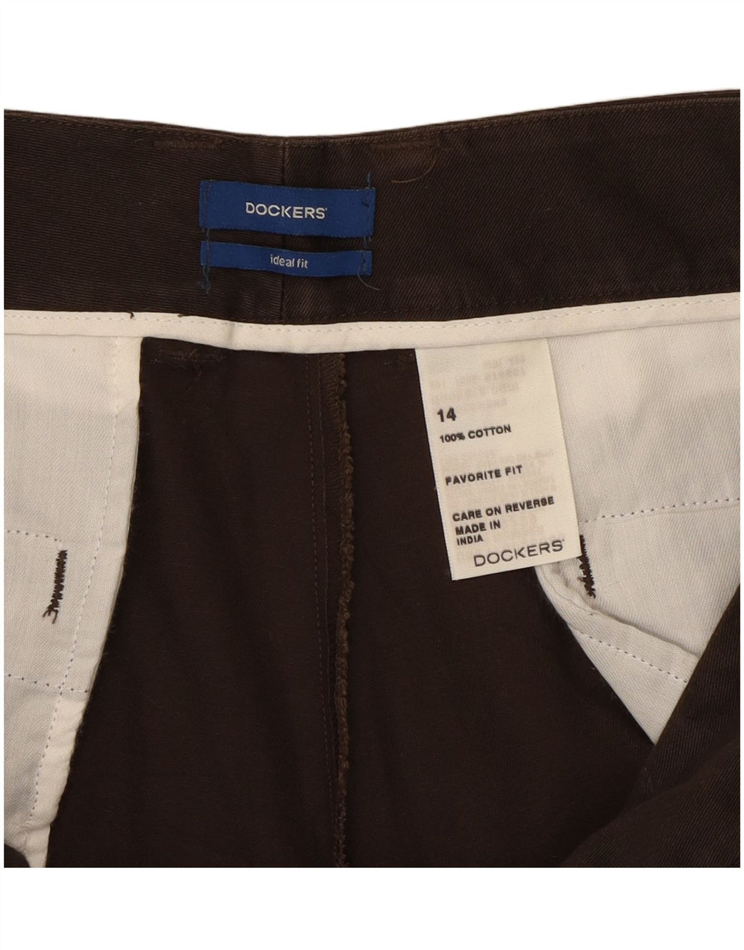 DOCKERS Pantaloncini cargo dalla vestibilità preferita da donna US 14 XL W36 Cotone marrone