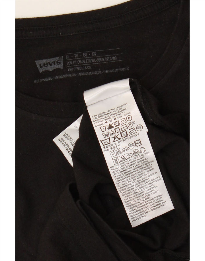 T-shirt da uomo slim fit LEVI'S Top XL in cotone nero
