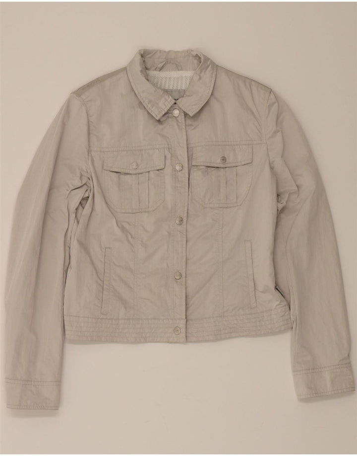GEOX Womens Utility Jacket UK 10 Small Silver Polyester Vintage Geox and Second-Hand Geox from Messina Hembry 