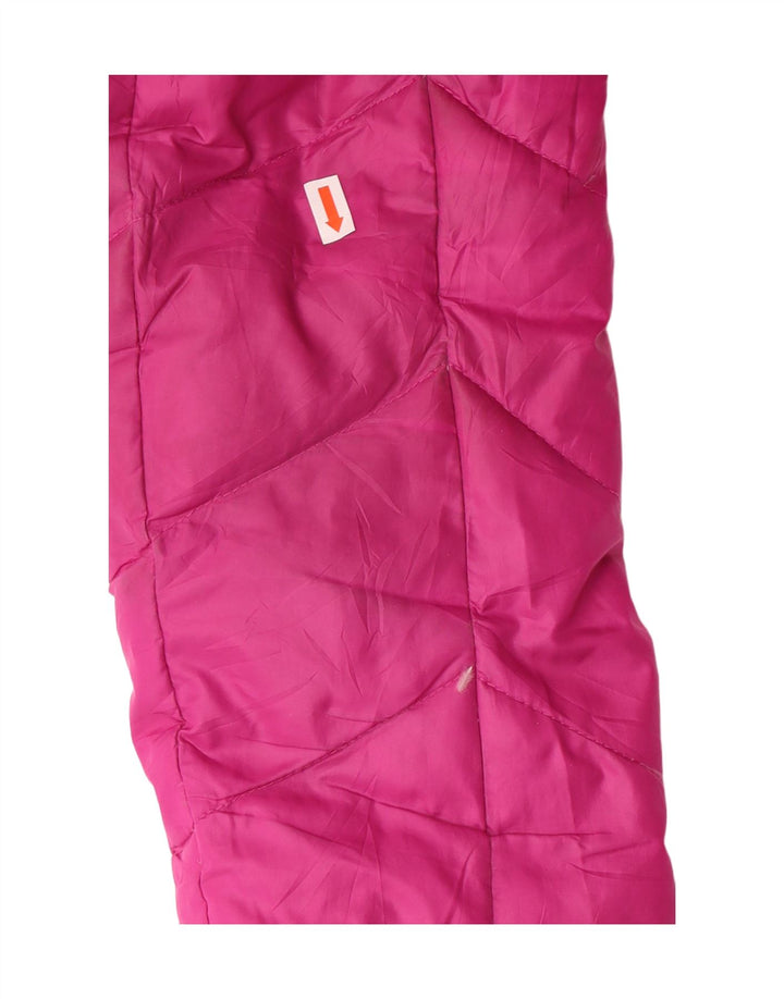 GUESS Womens Crop Padded Jacket UK16 Large Pink Polyester