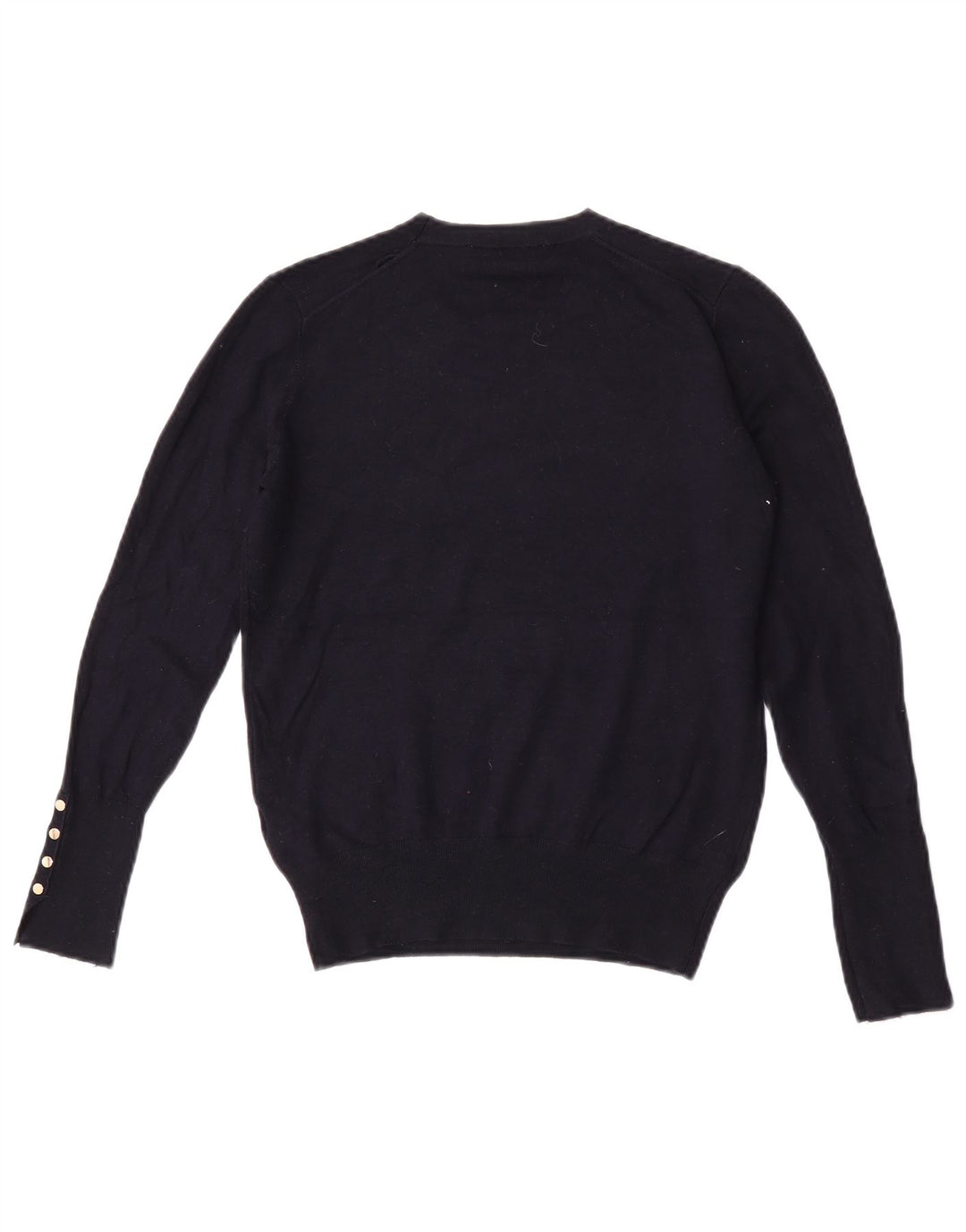 Maglione maglione girocollo da donna Zara UK 12 viscosa blu navy medio