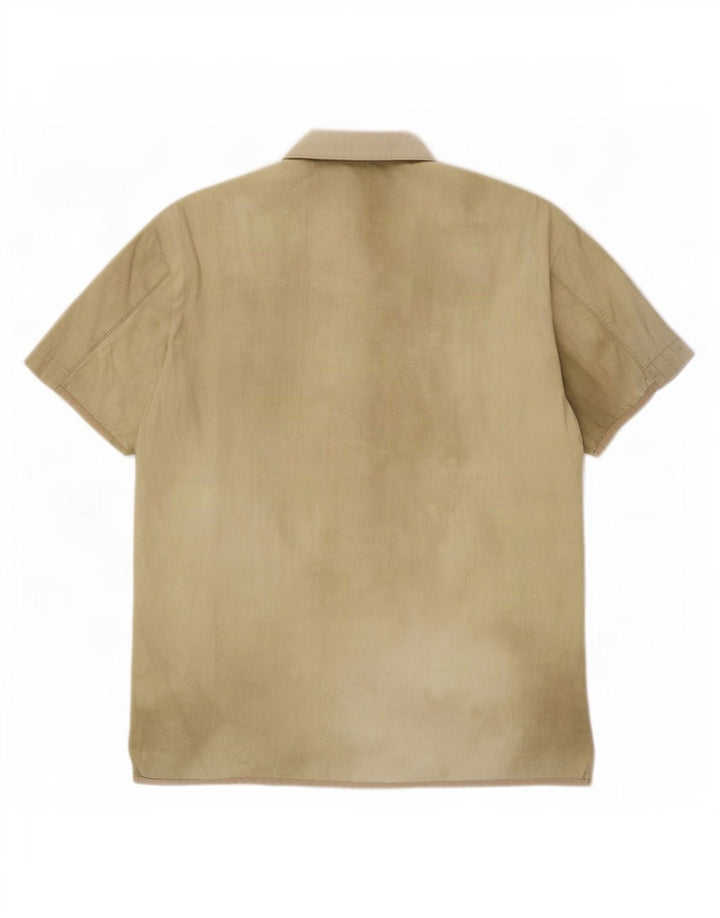 Camicia a maniche corte da uomo Hugo Boss Beige medio Tie Dye