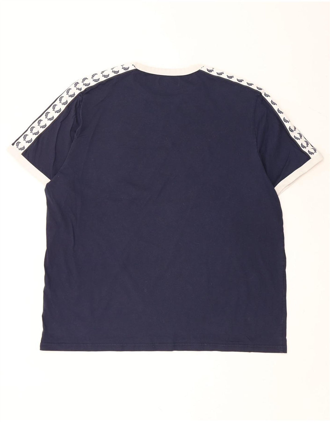 FRED PERRY T-shirt grafica da uomo Top 3XL Cotone color block blu navy