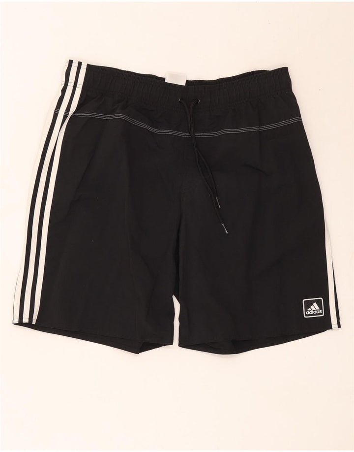 Pantaloncini sportivi da uomo Adidas grandi in poliestere nero