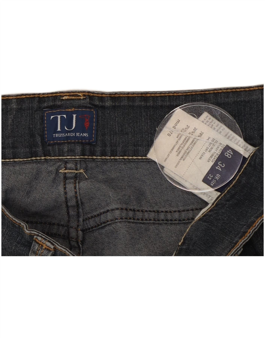 Jeans Slim Uomo Trussardi W32 L32 Blu Cotone