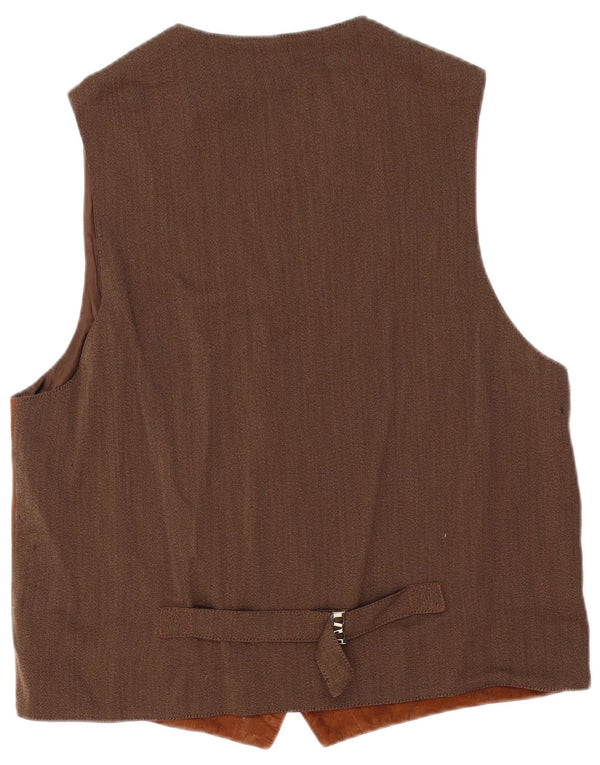 Gilet Uomo Scamosciato Mabrun IT 56 XL Pelle Marrone