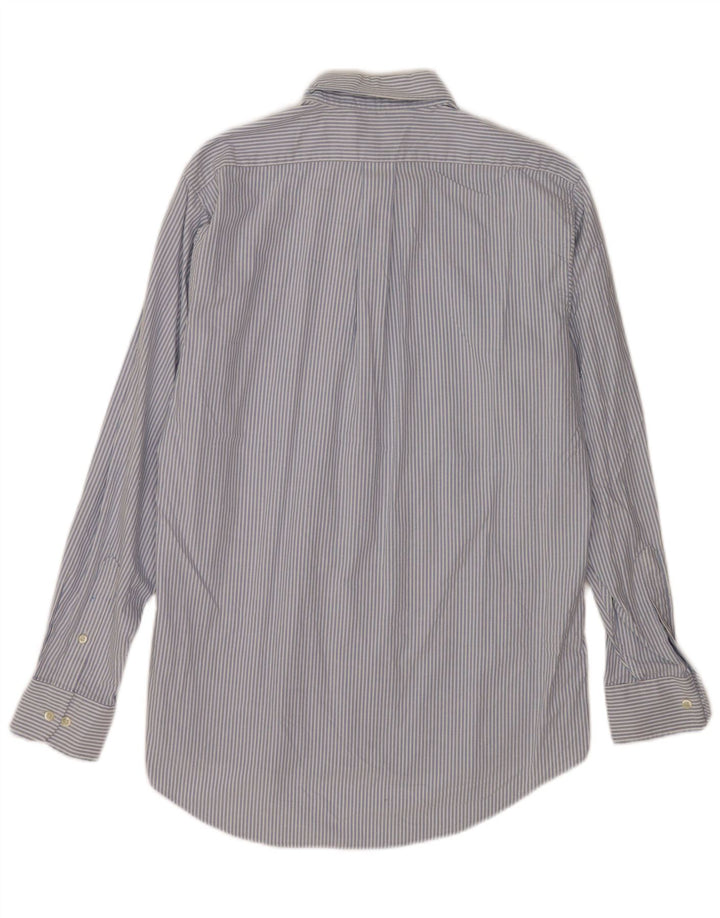 Camicia Chaps da uomo vestibilità classica taglia 34/35 15-15 1/2 medio a righe blu