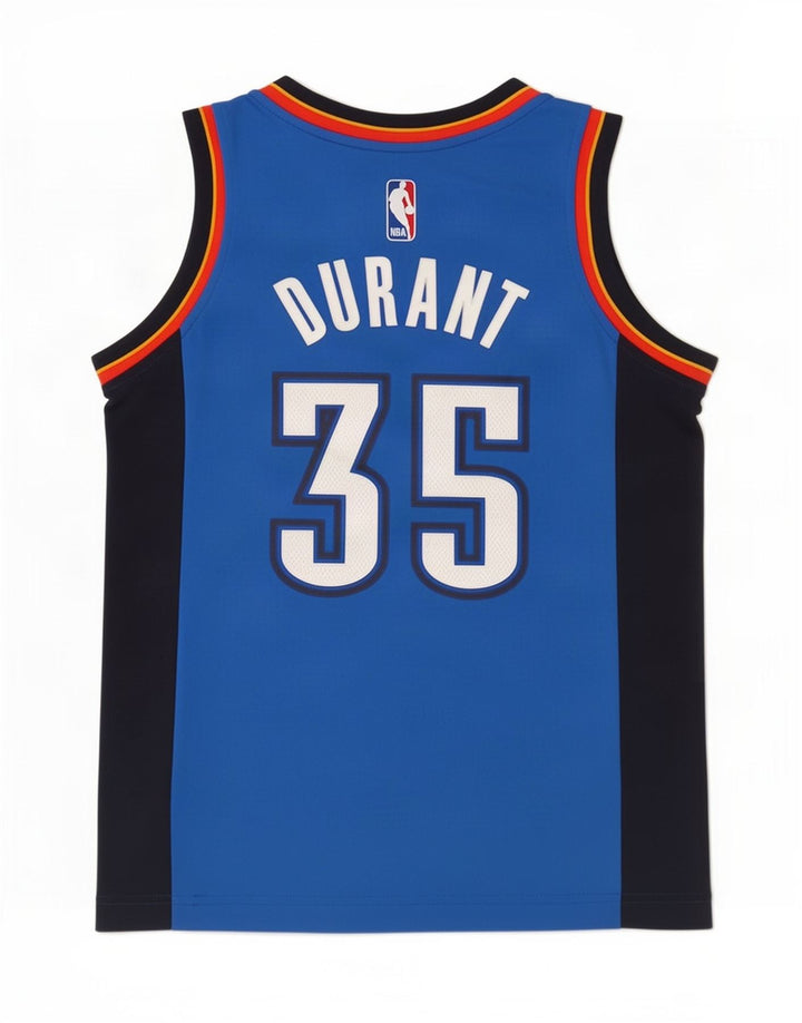 Canotta Adidas da bambino con grafica Oklahoma Graphic, 9-10 anni, in poliestere color block blu