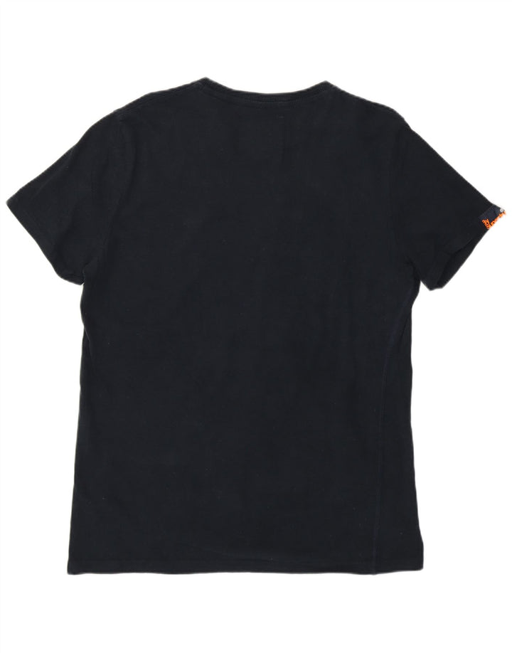 T-shirt grafica da uomo SUPERDRY Top in cotone blu navy medio