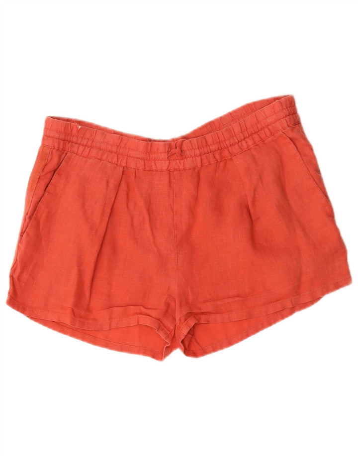 Pantaloncini casual da donna Zara piccoli W32 lino rosso