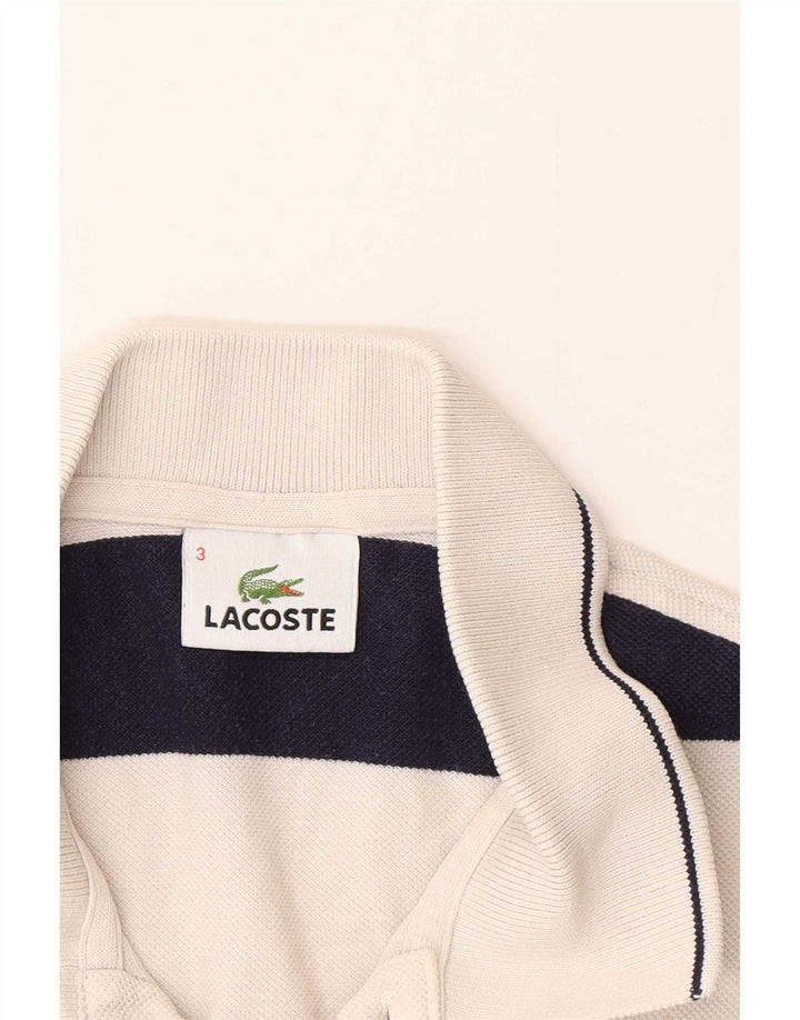 Polo da uomo Lacoste taglia 3 piccola a righe bianche