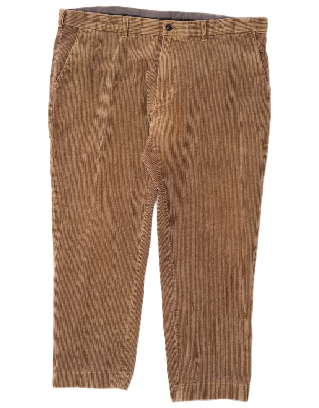 MARKS & SPENCER Pantaloni in velluto a coste vestibilità regolare da uomo W42 L27 Marrone