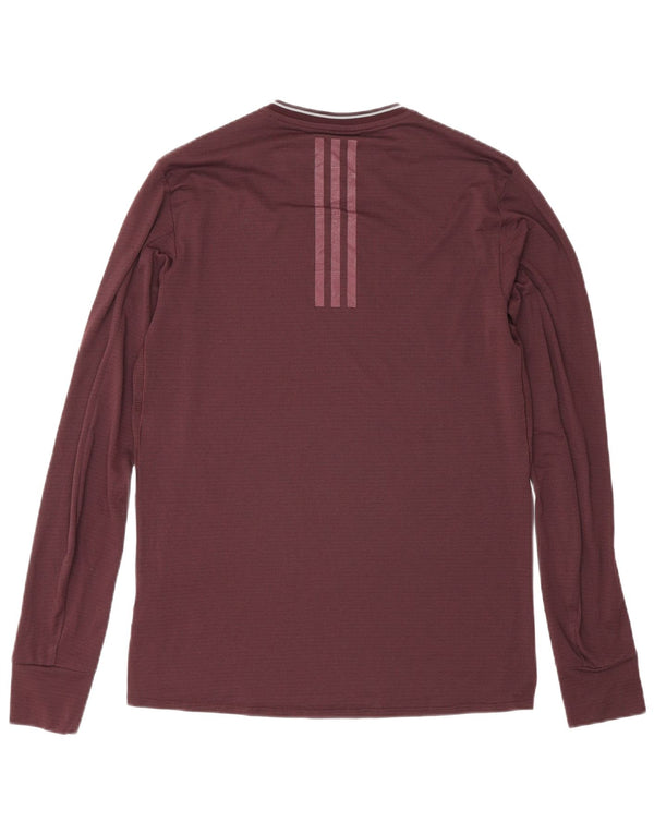 Adidas Uomo Climacool Top manica lunga piccolo bordeaux poliestere