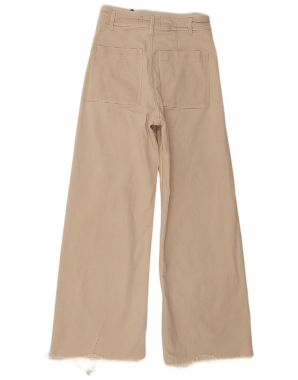Pantaloni casual a gamba larga da donna Zara The Marine EU 36 XS W26 L29 Beige