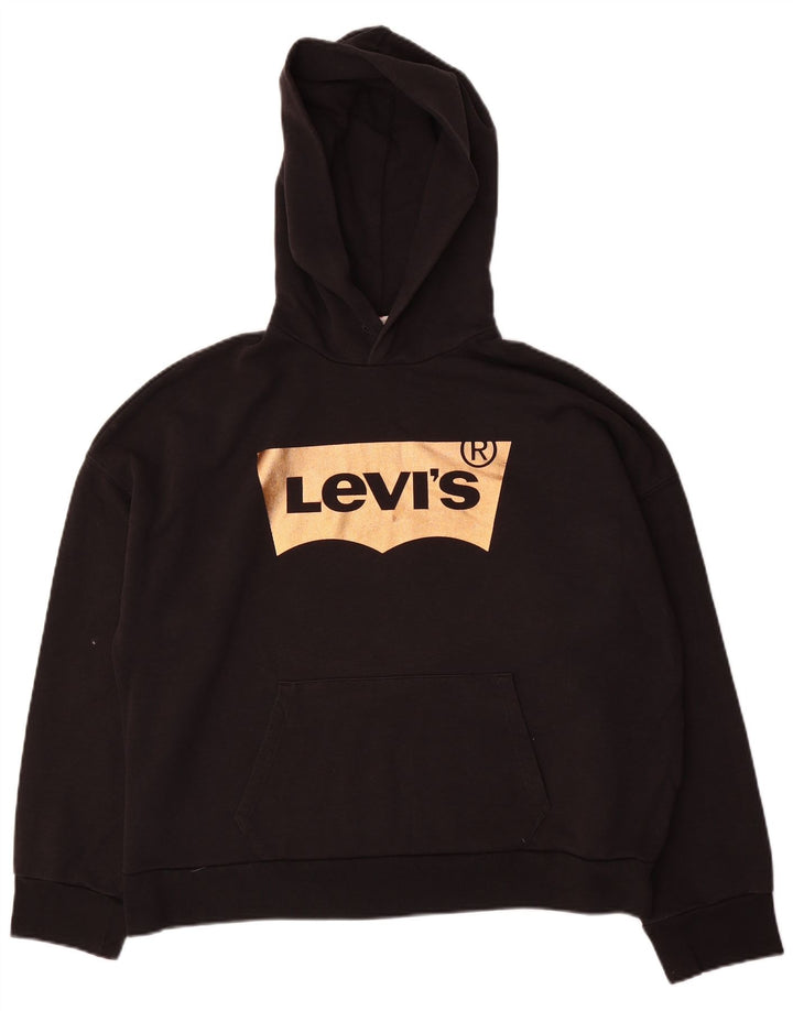 Maglione con cappuccio grafico da uomo Levi's piccolo in cotone nero