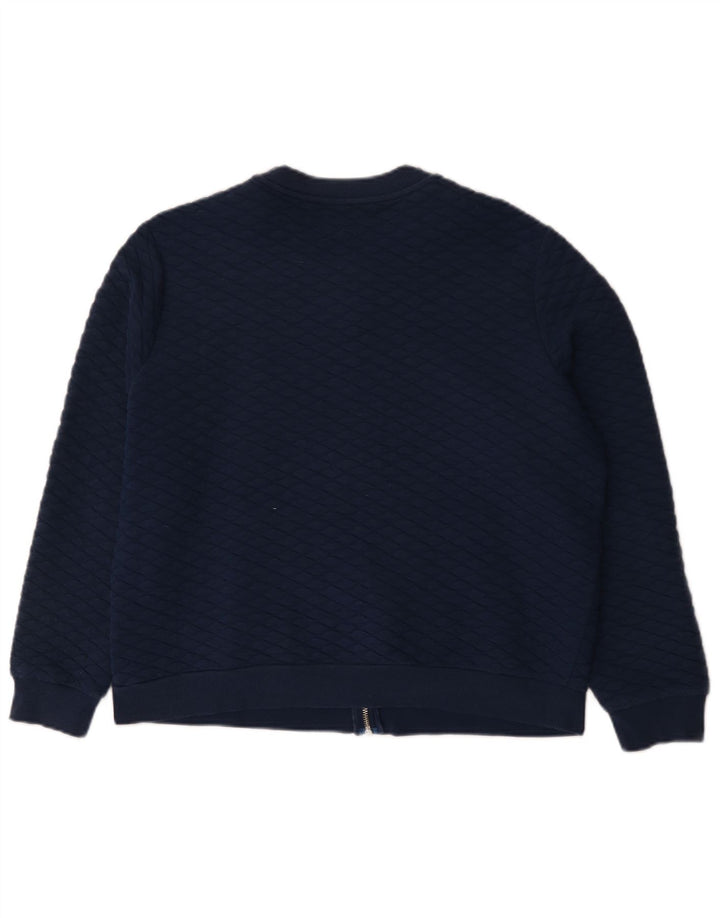 Giacca da ginnastica da donna Marks & Spencer UK 18 XL Blu navy geometrico