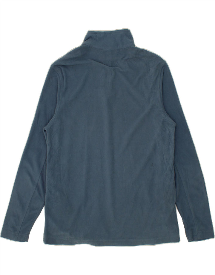 PIERRE CARDIN Mens Zip Neck Fleece Jumper Medium Blue Polyester Vintage Pierre Cardin and Second-Hand Pierre Cardin from Messina Hembry 