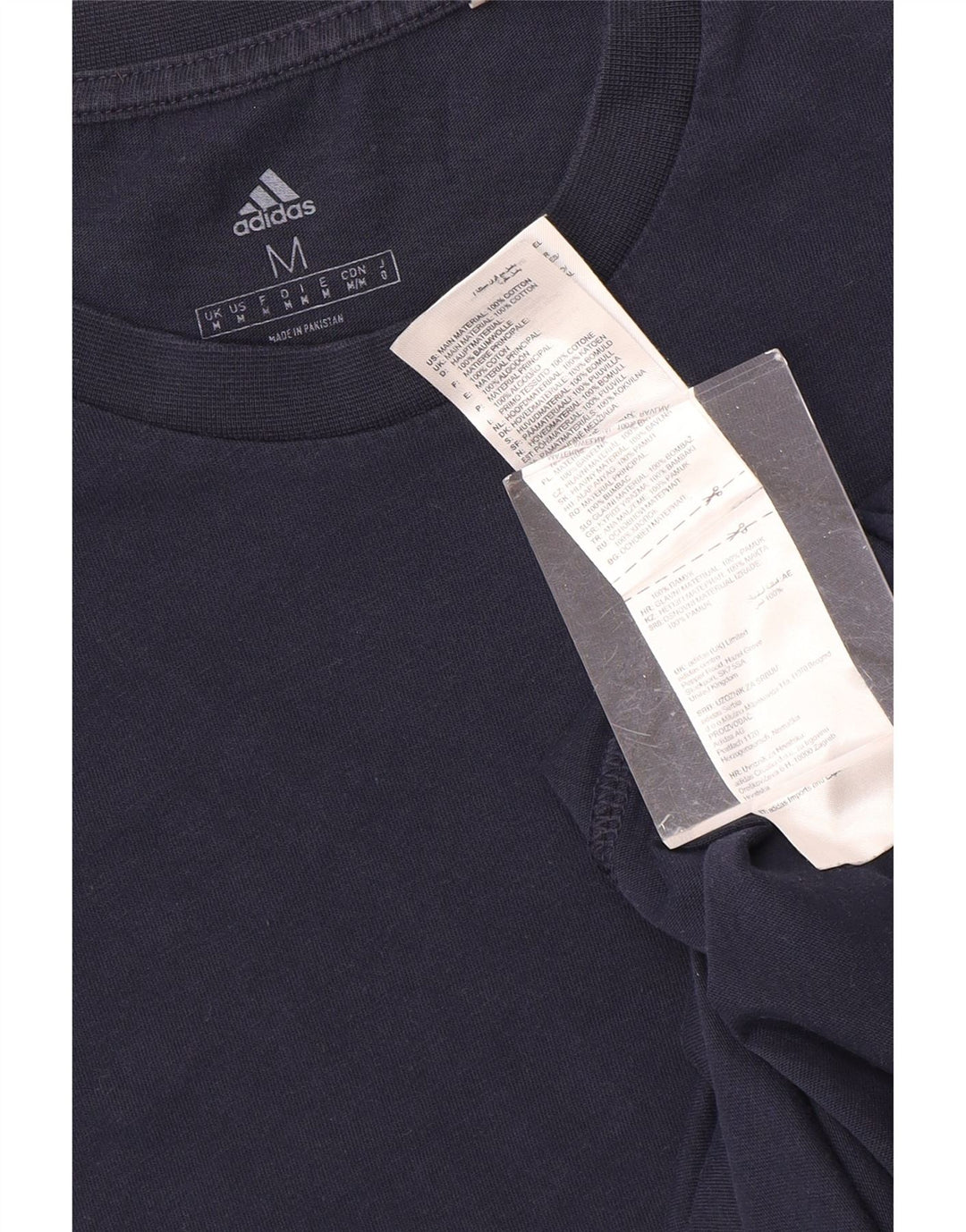 T-shirt da uomo ADIDAS Top medio in cotone blu navy