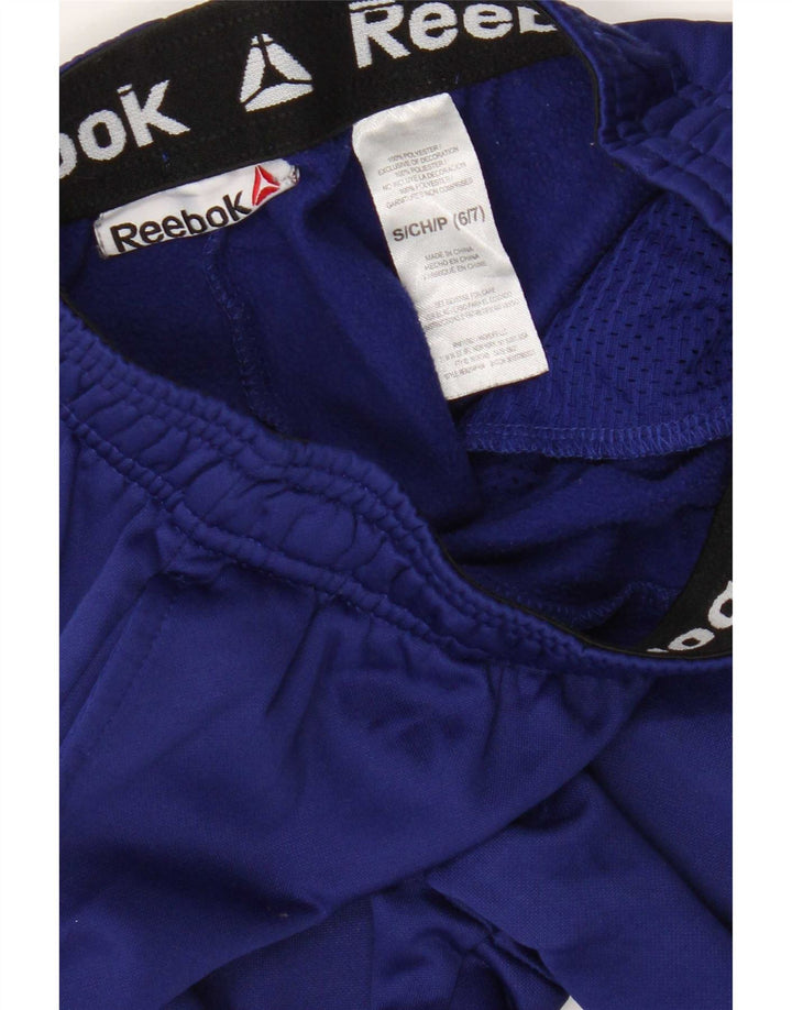 Pantaloni Tuta Ragazzi Reebok Joggers 6-7 Anni Piccolo Blu Poliestere