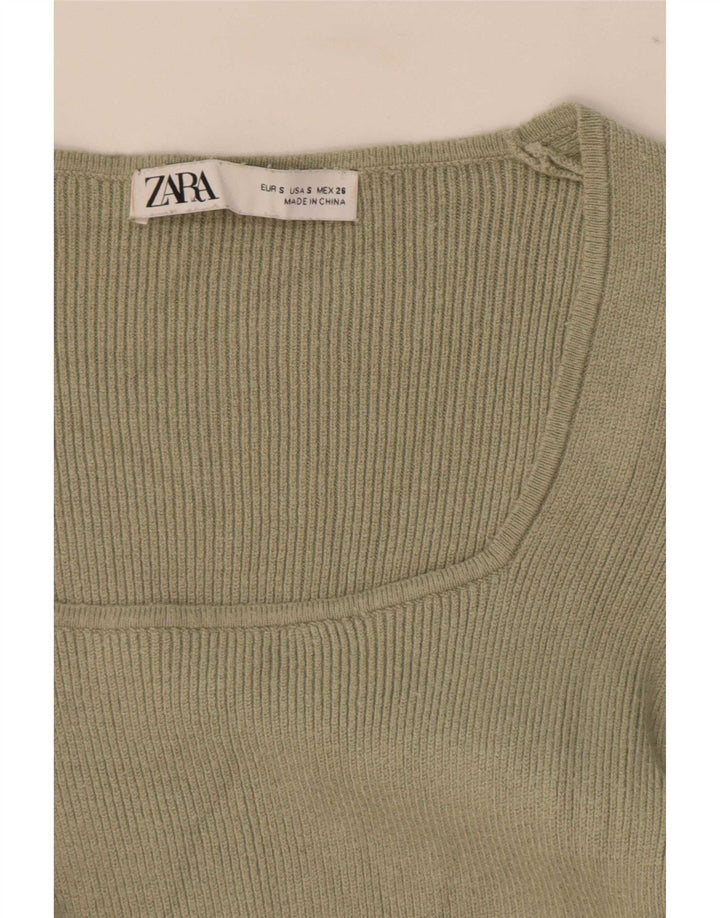 Body Zara da donna UK 8 Small verde viscosa