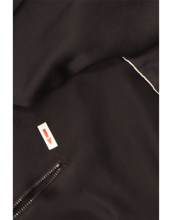 Maglione con cappuccio e zip da uomo Adidas grande in poliestere nero