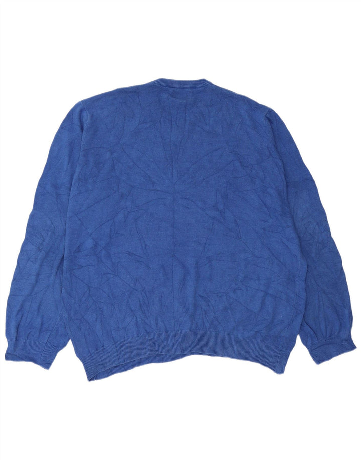 Maglione maglione con scollo a V da uomo Marks & Spencer 2XL cotone blu
