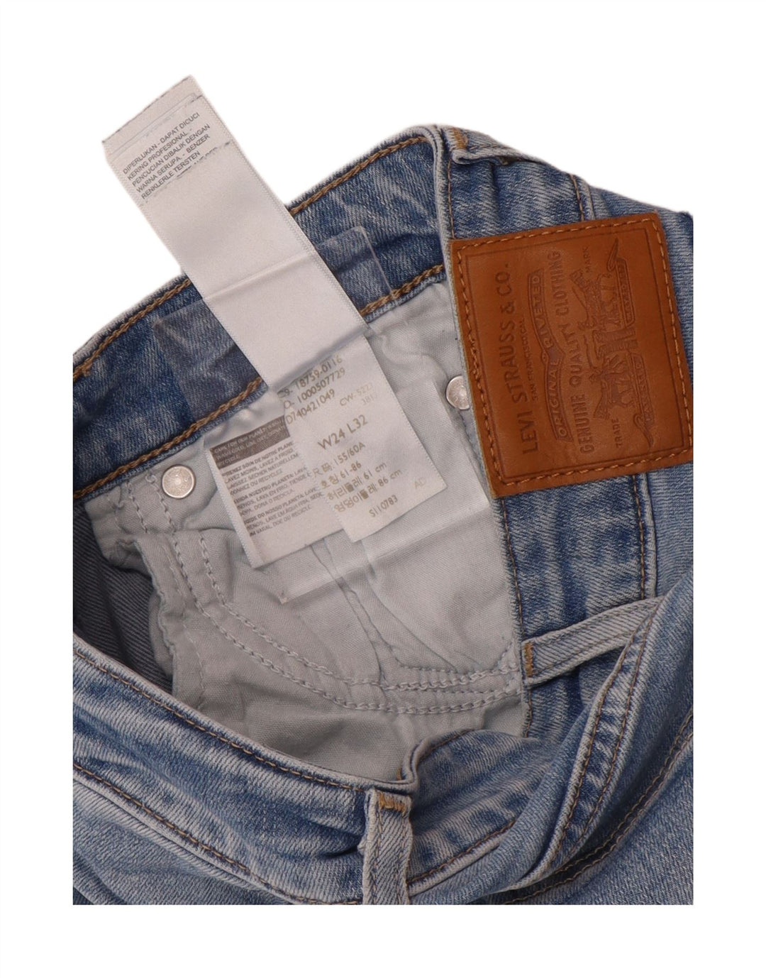 Jeans Levi's da donna 725 bootcut a vita alta W24 L28 cotone blu