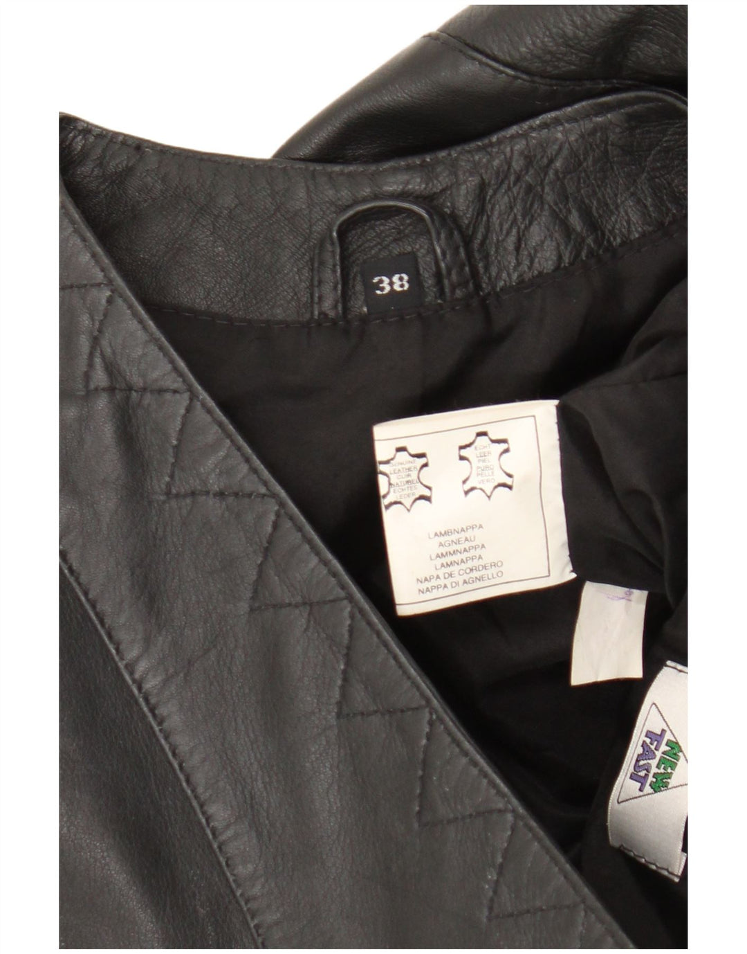 Nuovo gilet in pelle da donna Fast EU 38 medio in pelle nera