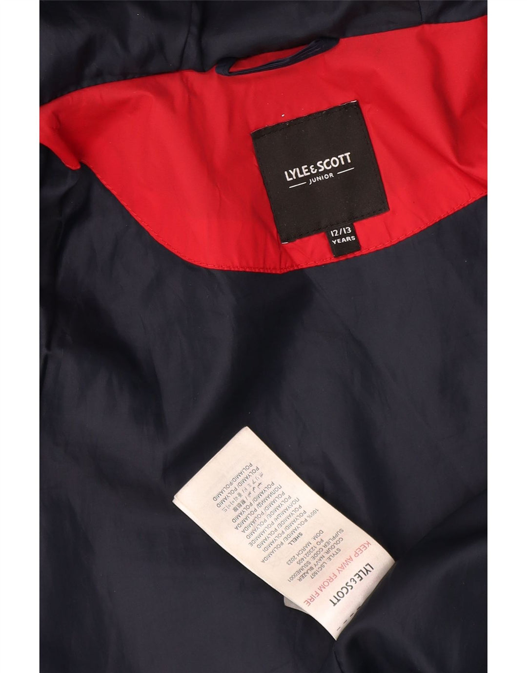 Giacca imbottita con cappuccio Lyle & Scott per ragazzi 12-13 anni Blu navy Colourblock