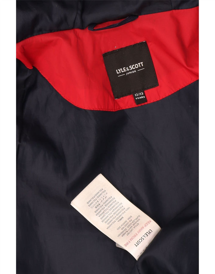 Giacca imbottita con cappuccio Lyle & Scott per ragazzi 12-13 anni Blu navy Colourblock