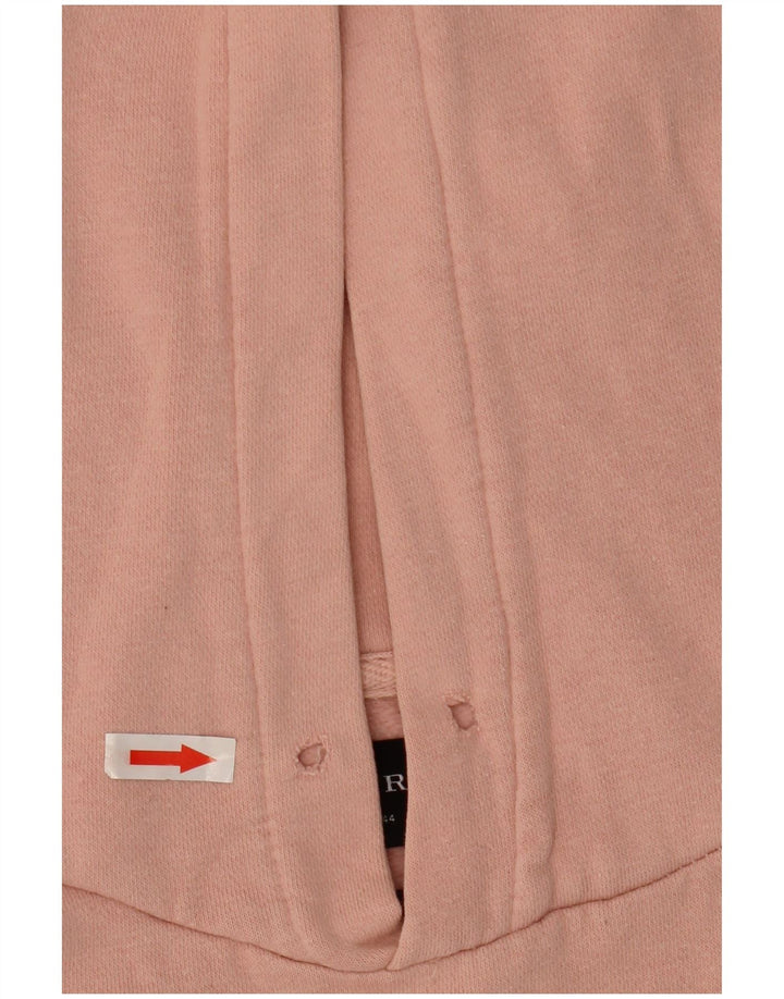 Felpa con cappuccio da uomo Zara XL in cotone rosa