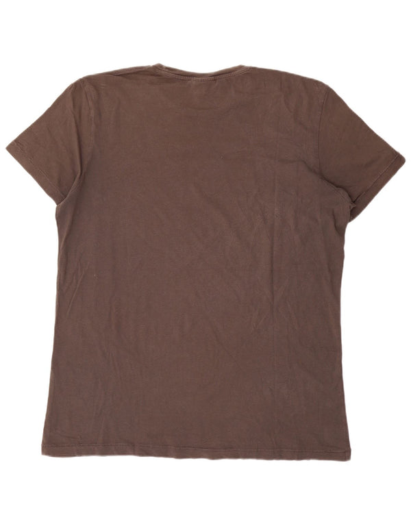 T-shirt grafica da uomo LOTTO Top XL Marrone