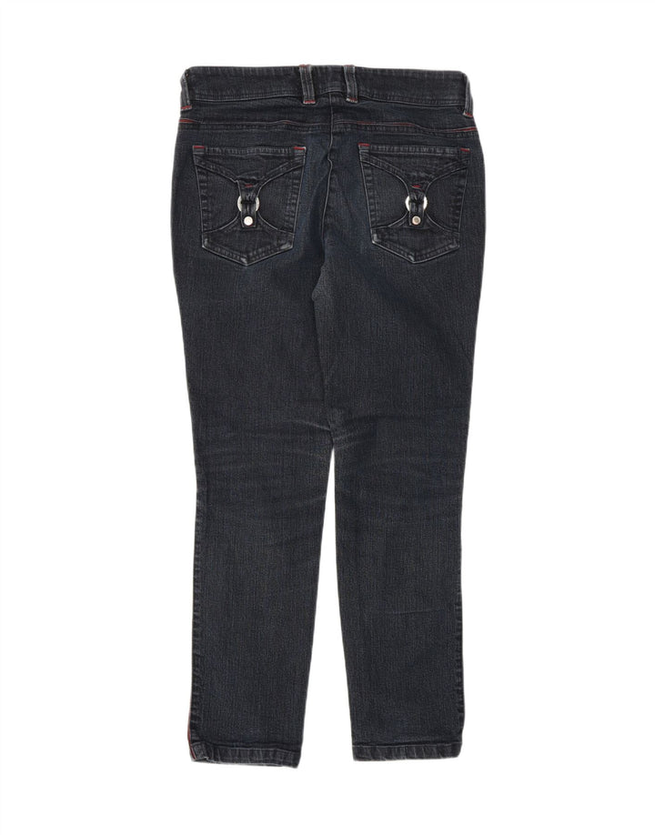 TRUSSARDI Womens Slim Jeans IT 42 Medium W28 L27 Navy Blue Vintage Trussardi and Second-Hand Trussardi from Messina Hembry 