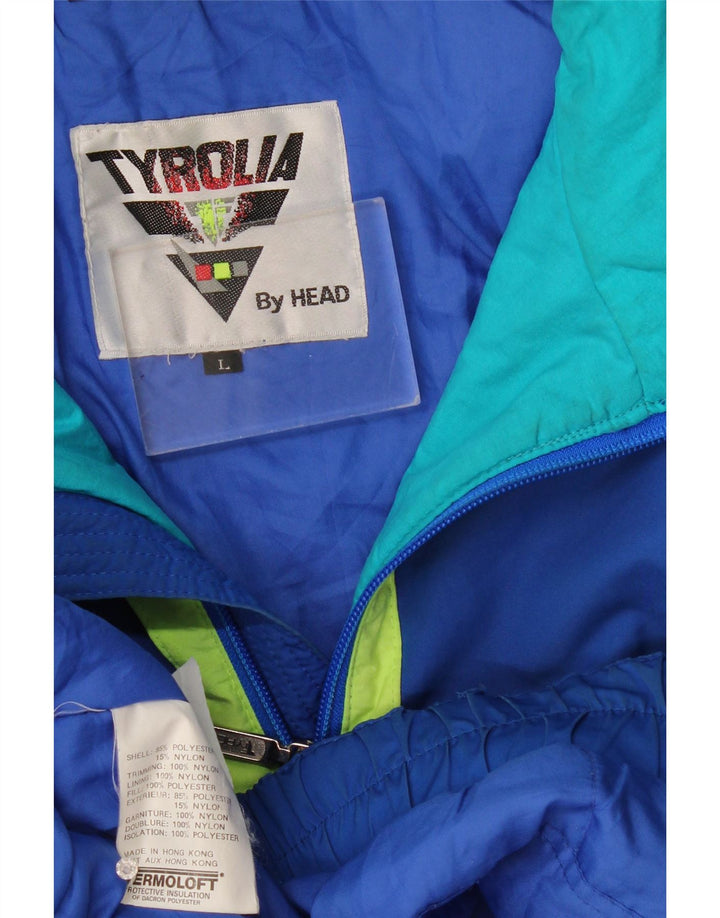 Giacca da sci pullover da uomo Tyrolia UK 40 Large Blu Colourblock Poliestere