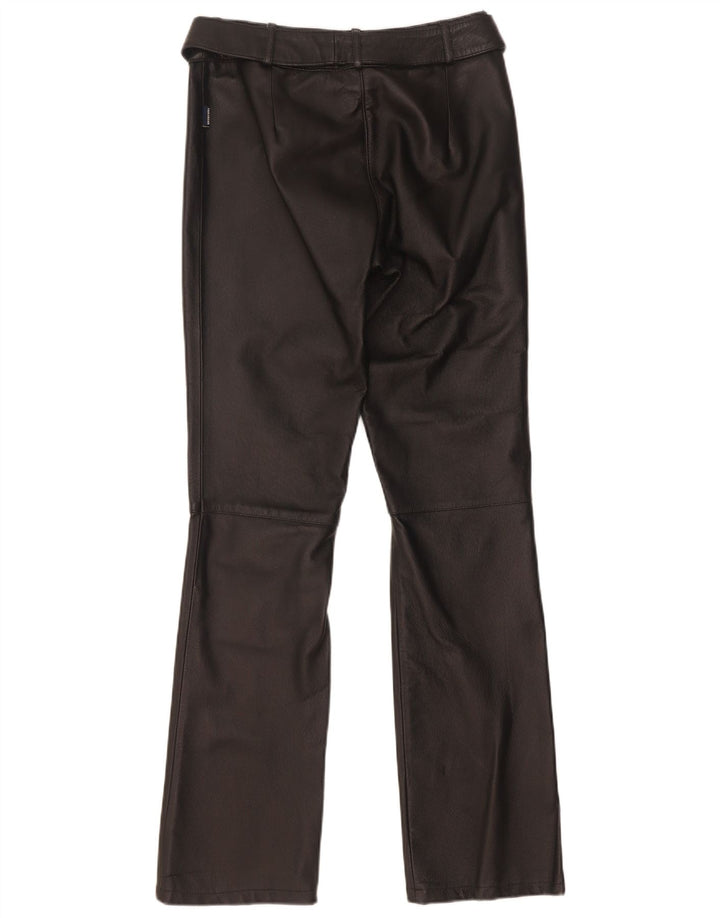 Pantaloni in pelle bootcut da donna Tom Tailor EU 34 XS W28 L32 Pelle nera