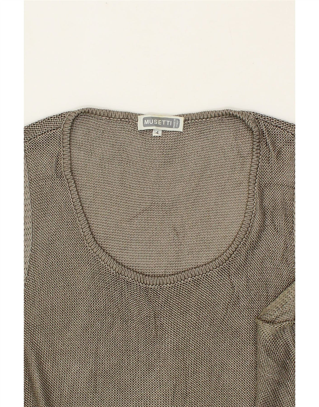 MUSETTI Womens Vest Top US 4 Small Grey Viscose Vintage Musetti and Second-Hand Musetti from Messina Hembry 