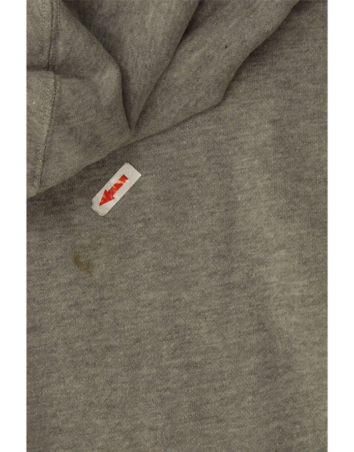 Maglione con cappuccio e zip grafica da uomo Billabong grande in cotone grigio