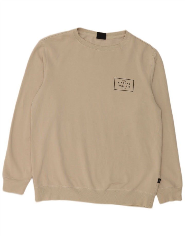 Felpa da uomo Rip Curl Maglione grande in cotone beige