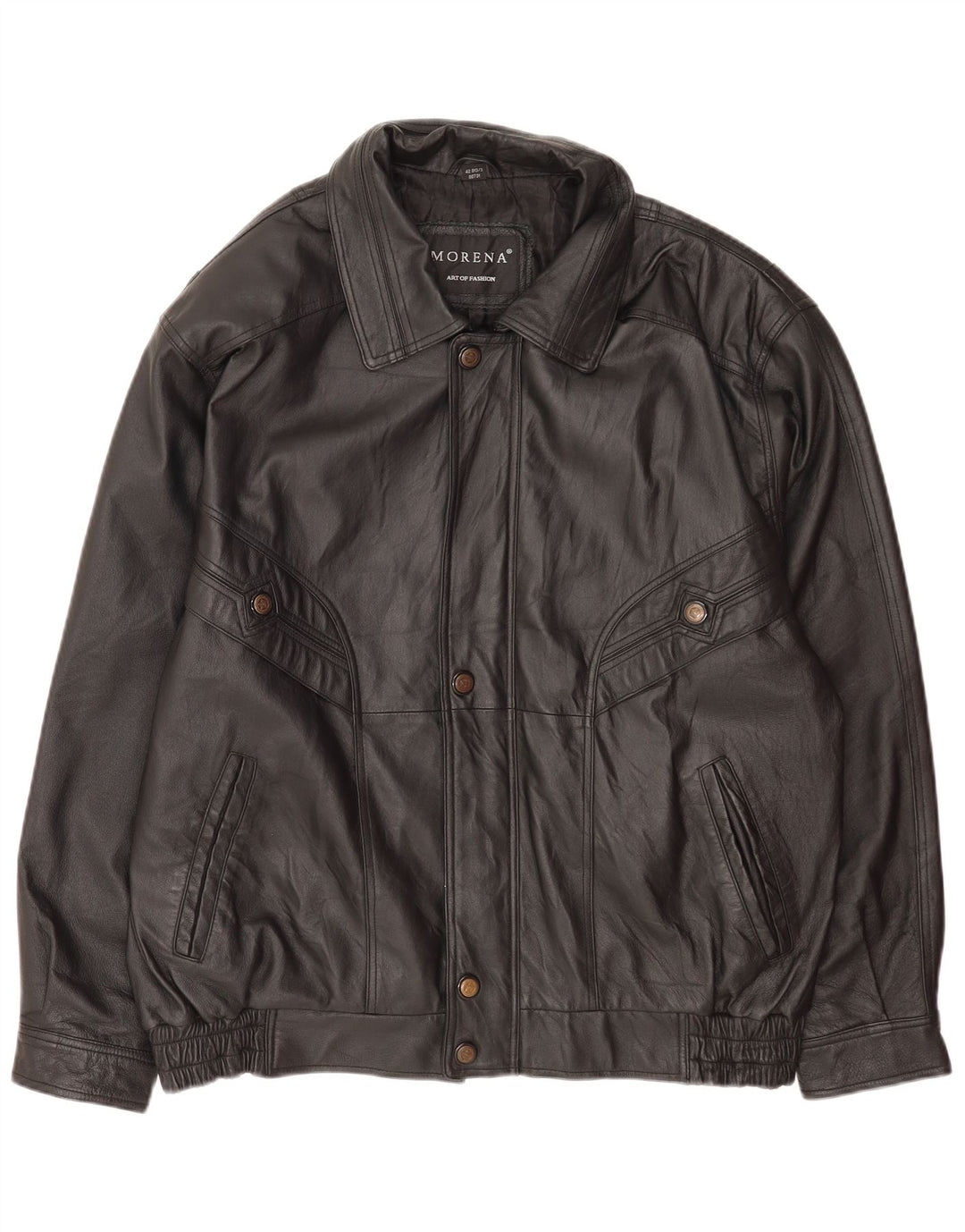 Giacca in pelle da uomo Morena UK 42 XL Pelle nera