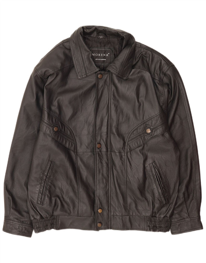 Giacca in pelle da uomo Morena UK 42 XL Pelle nera