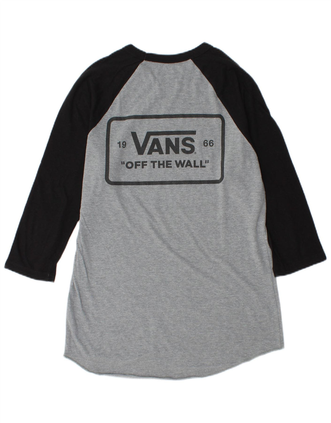 Maglietta grafica da uomo Vans manica a 3/4 piccola in cotone grigio